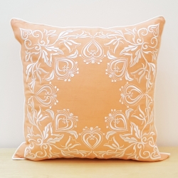 Embroidered Decorative Cover with Abstract Design